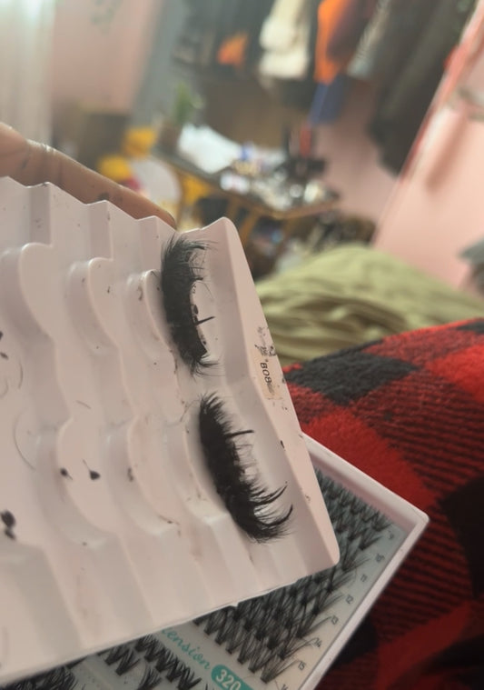 Custom wispy strip lashes